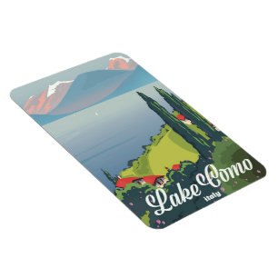 Comer See Italien Vintage Reiseposter Magnet