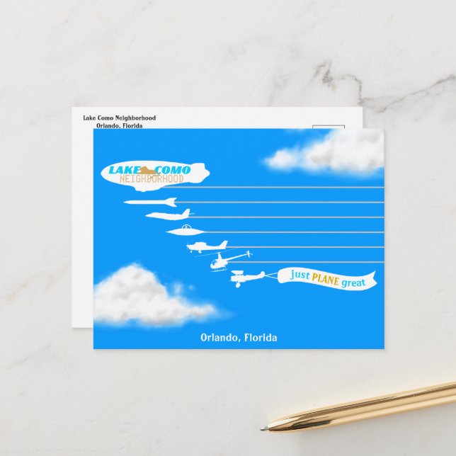 Comer See Postkarte (Vorderseite/Rückseite Beispiel)
