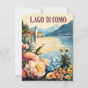 Comer See Reise-Postkarte Postkarte