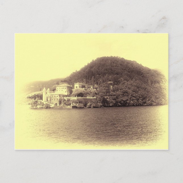 Comer See Villa Balbianello Postkarte (Vorderseite)