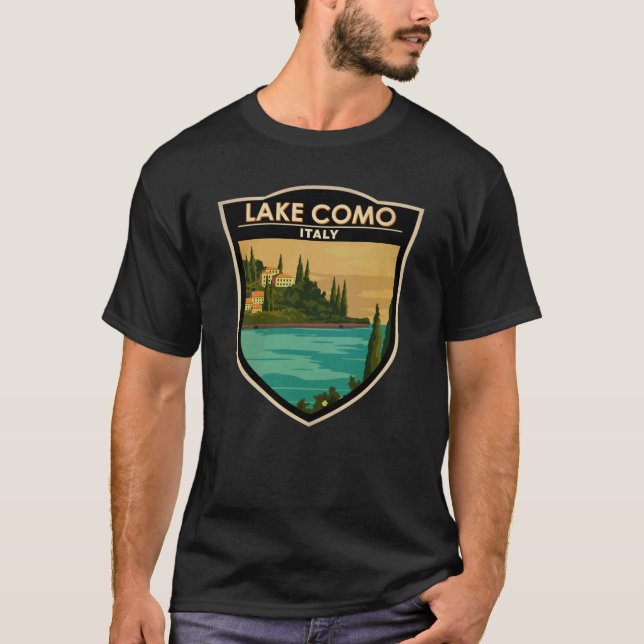 Comer See Vintag Italien T-Shirt (Vorderseite)