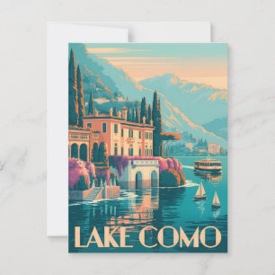 Comer See Vintag Postkarte