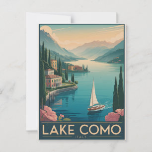 Comer See Vintage Postkarte