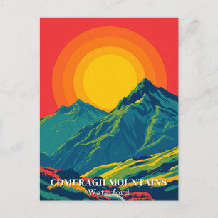 Comeragh Mountains Irland Retro-Reisepostkarte Postkarte