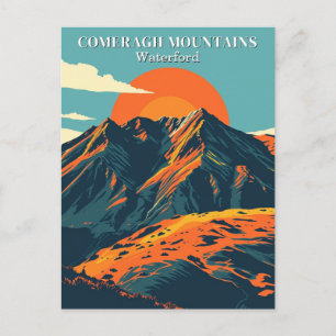 Comeragh Mountains Irland Vintage Travel Irland Postkarte