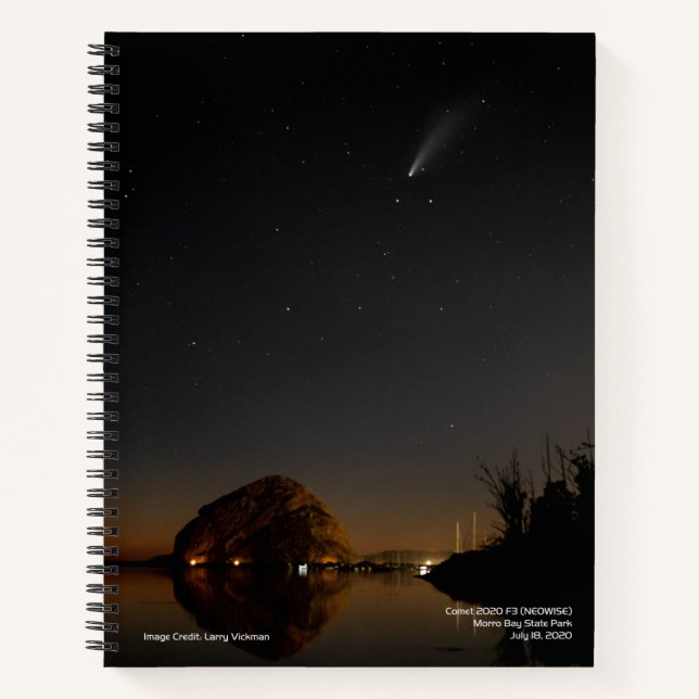 Comet 2020 F3 (NEOWISE) Notebook von Larry Vickman Notizbuch (Vorderseite)
