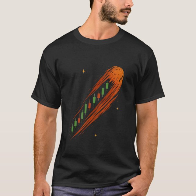 Comet Candlestick T - Shirt - Für Krypto und Bestä (Vorderseite)