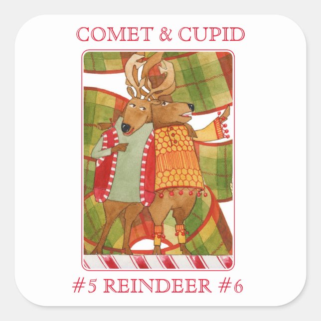 COMET CUPID Large Square Stickers (Vorderseite)