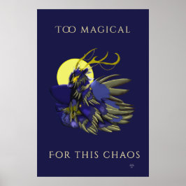 Comet Dark Fantasy Reindeer Poster