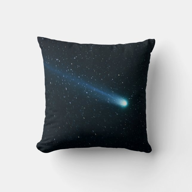 Comet in Night Sky Kissen (Vorderseite)