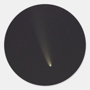 Comet NEOWISE in Night Sky Runder Aufkleber