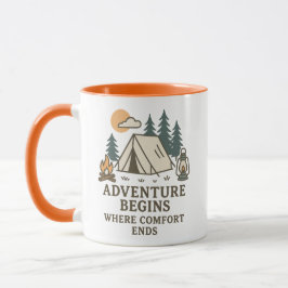 Comfort Ends | Camping Zitat Kombi Tasse