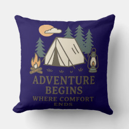 Comfort Ends | Rustic Camping Quote Throw Pillow Kissen