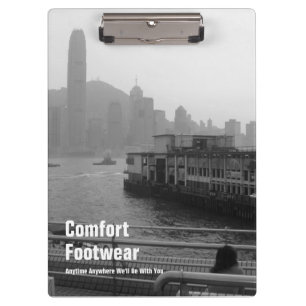 Comfort Footwear in Hong Kong mit Ihrem Namen Klemmbrett