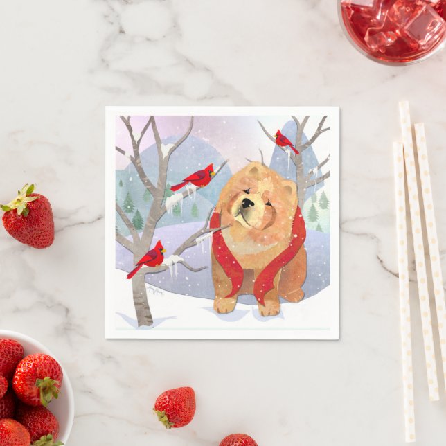 COMFORT & JOY glatte Chow Papierservietten (Beispiel)