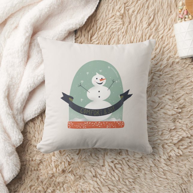 Comfort & Joy Snowman  Kissen (Decke)