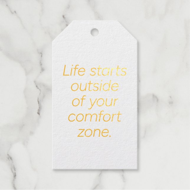 Comfort Zone Foil Gift Tag Geschenkanhänger (Vorderseite)
