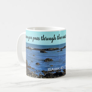 Comforting Bible Verse Foto des Atlantischen Ozean Kaffeetasse
