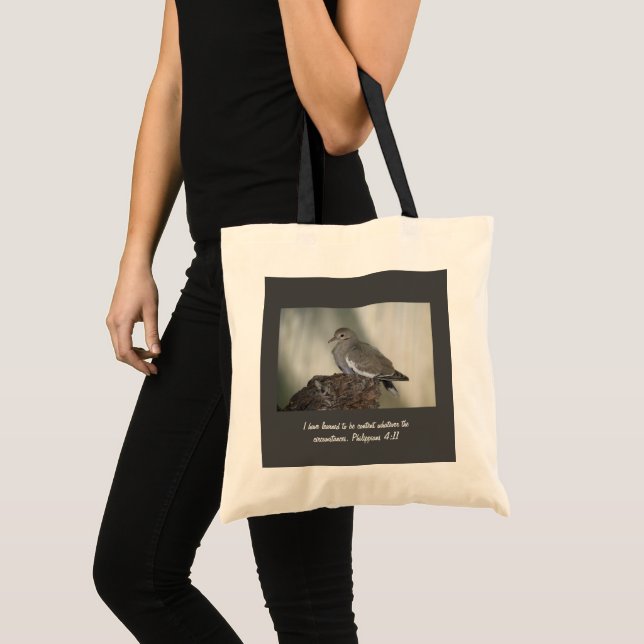 Comfy Dove Tote Bag Tragetasche (Vorderseite (Produkt))