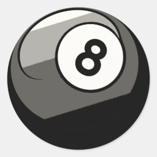 Comic Art 8 Ball Runder Aufkleber