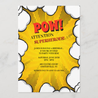 Comic bewölkt Einladung