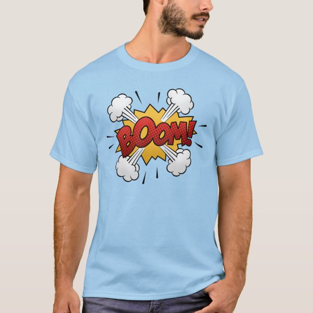 Comic Book Art Boom Blase T-Shirt (Vorderseite)