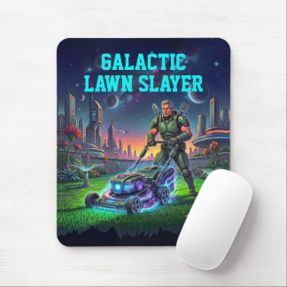 Comic-Book-Astronaut Galaktischer Rasenvernichter Mousepad
