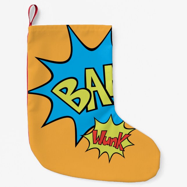Comic Book "Bam" Ballon Kleiner Weihnachtsstrumpf (Vorderseite)