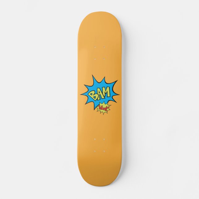 Comic Book "Bam" Ballon Skateboard Deck (Vorderseite)