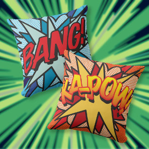 Comic Book BANG! KA-POW! Kissen