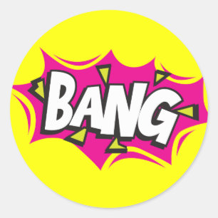Comic Book Bang Runder Aufkleber