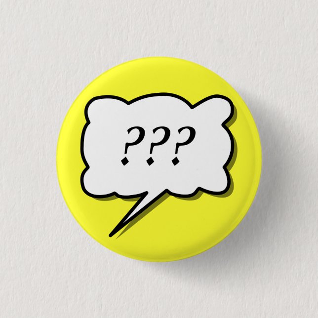 Comic Book Call Out "????" Button (Vorderseite)