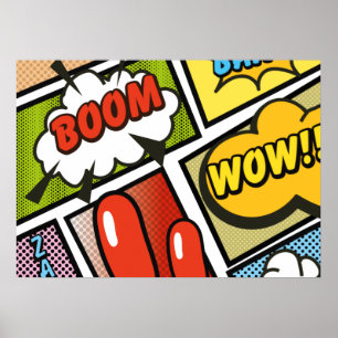 Comic-Book-Cartoon-Schriftarten! Poster