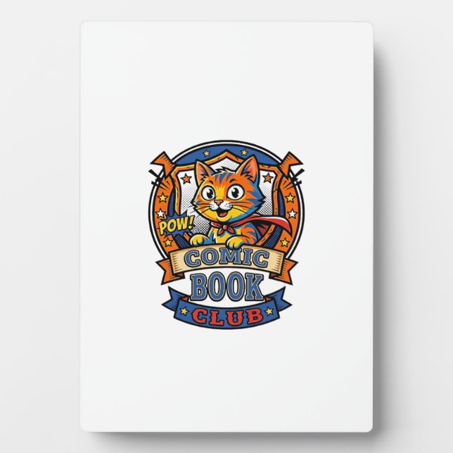 Comic Book Cat Cat Mom Geschenkidee - Comic Book C Fotoplatte (Vorderseite)