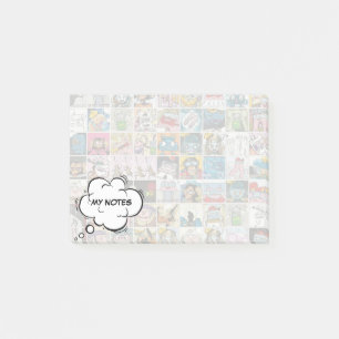 Comic-Book-Charaktere prägen meine Gedanken Post-it Klebezettel