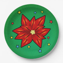 Comic Book Christmas Poinsettia