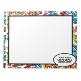 Comic Book Fun Speech Bubname Message Notizblock
