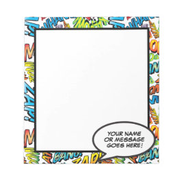 Comic Book Fun Speech Bubname Message Notizblock