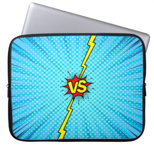 Comic-Book gegen Hintergrund, klassischer Pop-Art- Laptopschutzhülle