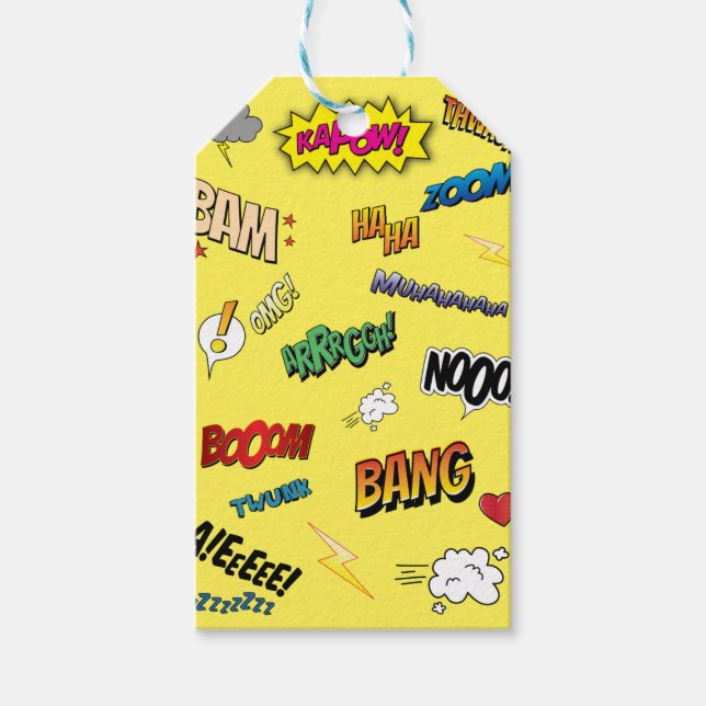 Comic Book Gift Tags Geschenkanhänger (Vorderseite)