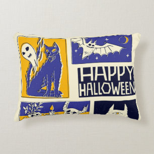 Comic Book Halloween Illustration Dekokissen