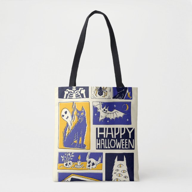 Comic Book Halloween Illustration Tasche (Vorderseite)