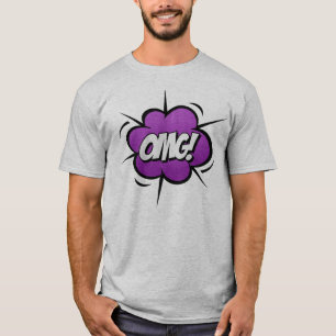 Comic-Book-Kunst OMG-Ausruf T-Shirt