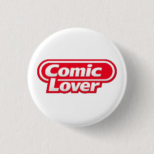 Comic-Book-Liebhaber-Kühnes-Design Button