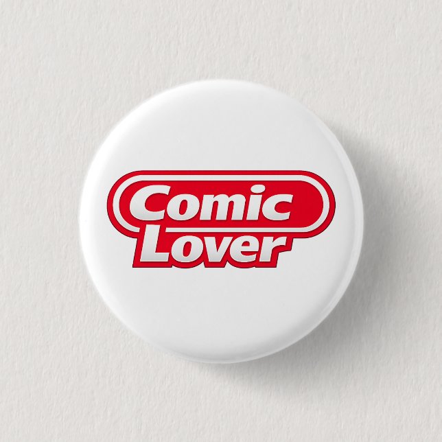 Comic-Book-Liebhaber-Kühnes-Design Button (Vorderseite)