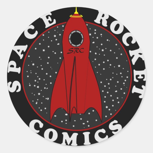 Comic-Book-Logo Runder Aufkleber (Vorderseite)