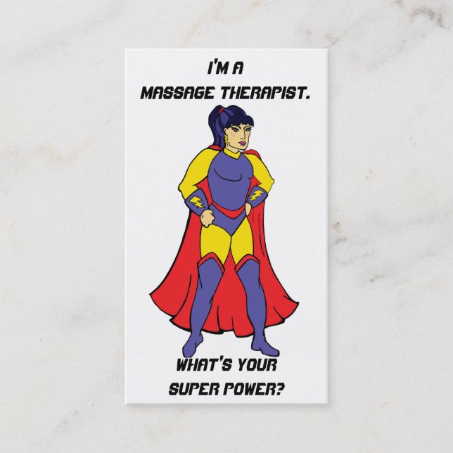 Comic Book Massage Therapy Business Cards Visitenkarte (Vorderseite)