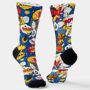 Comic-Book-Muster  Socken