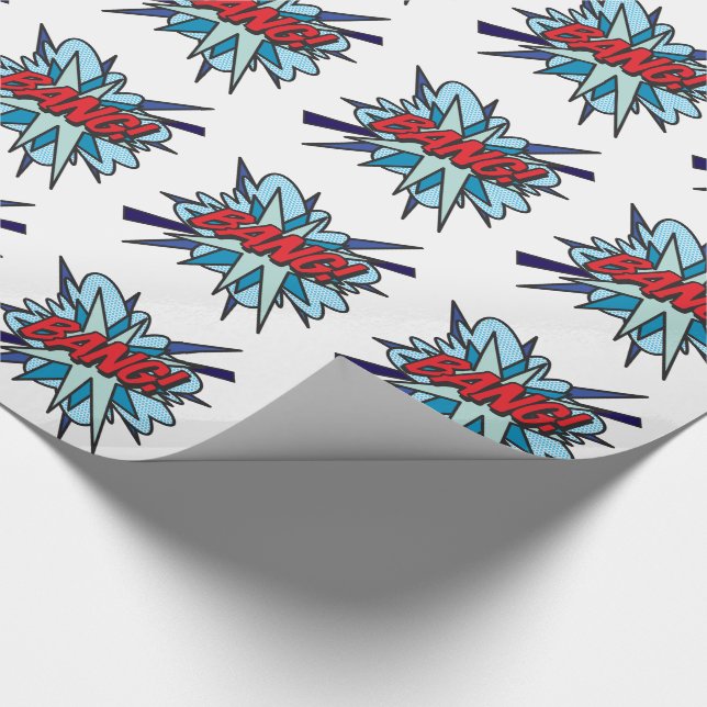 Comic Book Pop Art BANG Geschenkpapier (Ecke)