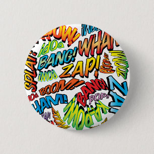Comic-Book-Pop-Art-Bunte-moderne-Typografie Button